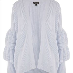 Topshop Layered Ruffle Sleeve Cardigan